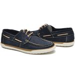 DOCKSIDE MASCULINO DE COURO NOBUCK AZUL MARINHO