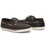 DOCKSIDE MASCULINO DE COURO NOBUCK MARROM