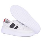 Tênis Masculino Casual Couro Legítimo Porto White