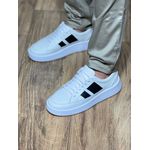 Tênis Masculino Casual Couro Legítimo Porto White