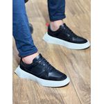 Tênis Masculino Casual Couro Legítimo Hollywood Preto