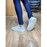 Tênis Masculino Casual Couro Legítimo Milan Off White