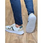 Tênis Masculino Casual Couro Legítimo Porto Off White c;bege