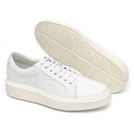 Tênis Masculino Casual Couro Legítimo Milano Gelo