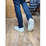 Tênis Masculino Casual Couro Legítimo Milano Gelo