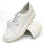 Tênis Masculino Casual Couro Legítimo Milano Gelo