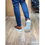 Tênis Masculino Casual Couro Legítimo Milano Castor
