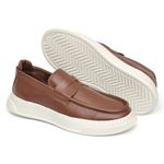 Loafer Masculino Casual Couro Legítimo Malásia Castor