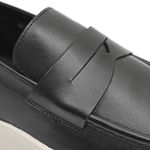 Loafer Masculino Casual Couro Legítimo Malásia Preto 