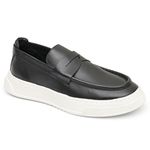 Loafer Masculino Casual Couro Legítimo Malásia Preto 