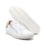Sapato Feminino Casual cano baixo onça couro legítimo 