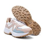Tênis Skeaker Feminino Casual Pink baby couro legítimo 