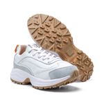 Tênis Skeaker Feminino Casual Branco couro legítimo 