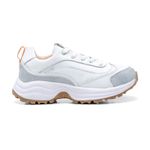 Tênis Skeaker Feminino Casual Branco couro legítimo 