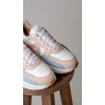 Tênis Skeaker Feminino Casual Pink baby couro legítimo 