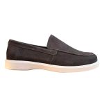 Loafer Masculino Couro Legítimo Minimalista Caribe Grafite Rota Shoes
