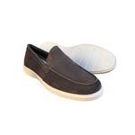 Loafer Masculino Couro Legítimo Minimalista Caribe Grafite Rota Shoes