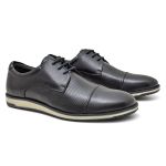 Sapato Oxford Clássico Masculino Couro Legítimo Preto