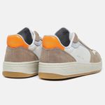 Sapato Feminino Casual cano baixo couro legítimo branco bege laranja