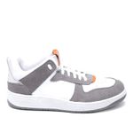 Sapato Feminino Casual cano médio couro legítimo street cinza