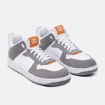 Sapato Feminino Casual cano médio couro legítimo street cinza