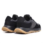 Tênis Masculino Casual Couro Legítimo Retro Titanium Preto