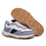 Tênis Masculino Casual Couro Legítimo Retro Titanium Marinho