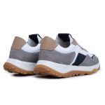Tênis Masculino Casual Couro Legítimo Retro Titanium Marinho