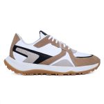 Tênis Masculino Casual Couro Legítimo Retro Desert Runner Ocre