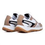 Tênis Masculino Casual Couro Legítimo Retro Desert Runner Ocre