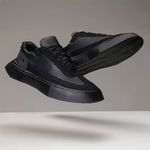 Tênis Masculino Casual Couro Legítimo Hollywood Allblack