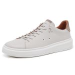 Sapatênis Masculino Couro Legítimo Genebra Off White