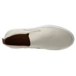 Sapato Casual Slip On Thrones Masculino em Couro Legítimo Off White