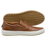 Sapato Casual Slip On Thrones Masculino em Couro Legítimo castor
