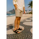 Sandália Birken Couro Masculina 2 Tiras Anatômica Rota Shoes Preta