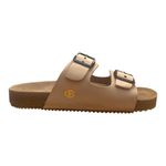 Sandália Birken Couro Masculino Tiras Rota Shoes Anatômica Off White