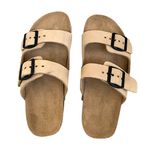 Sandália Birken Couro Masculino Tiras Rota Shoes Anatômica Off White