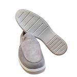 Loafer Masculino Couro Legítimo Minimalista Caribe Gray Rota Shoes 