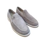 Loafer Masculino Couro Legítimo Minimalista Caribe Gray Rota Shoes 