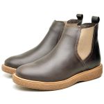 Botina Masculina Chelsea Casual Couro Legítimo Brown