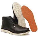 Bota Masculina Em Couro Raphaello Footwear Canela Black