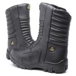 Bota Masculina Adventure Militar Dakkar Couro Legítimo Preto 