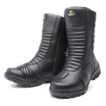 Bota Masculina Adventure Militar Dakkar Couro Legítimo Preto 
