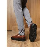 Sapato Masculino Couro Legítimo Sola Alta 6cm Mouro Solado Preto