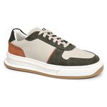 Tênis Masculino Casual Couro Legítimo Colorado Branco Castor Verde Militar