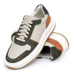 Tênis Masculino Casual Couro Legítimo Colorado Branco Castor Verde Militar