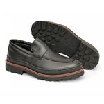 Sapato Masculino Social Loafer Katar Couro Legítimo Preto