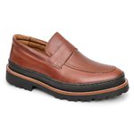 Sapato Masculino Social Loafer Katar Couro Legítimo Mouro