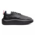 Tênis Masculino Casual Couro Legítimo Hong Kong All Black 