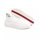Tênis Masculino Casual Couro Legítimo Hong Kong White